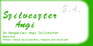 szilveszter angi business card